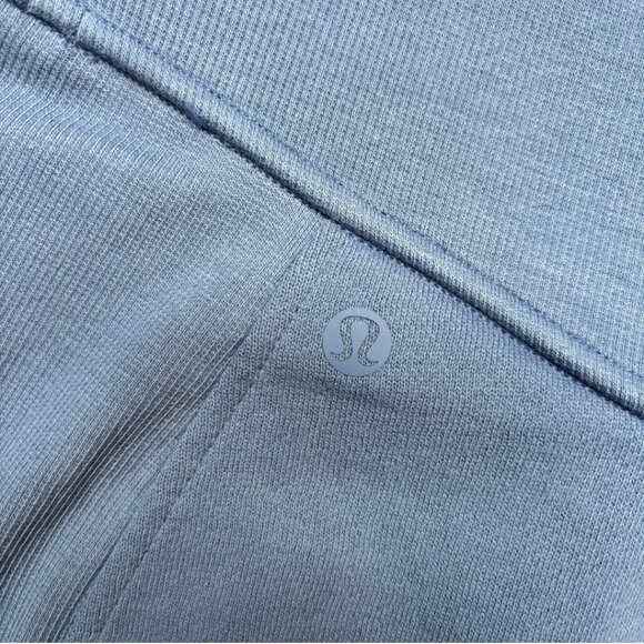 NWT Lululemon Scuba High-Rise Mini Skirt Ocean Blue Soft Cotton Fleece Size Med - Picture 7 of 8